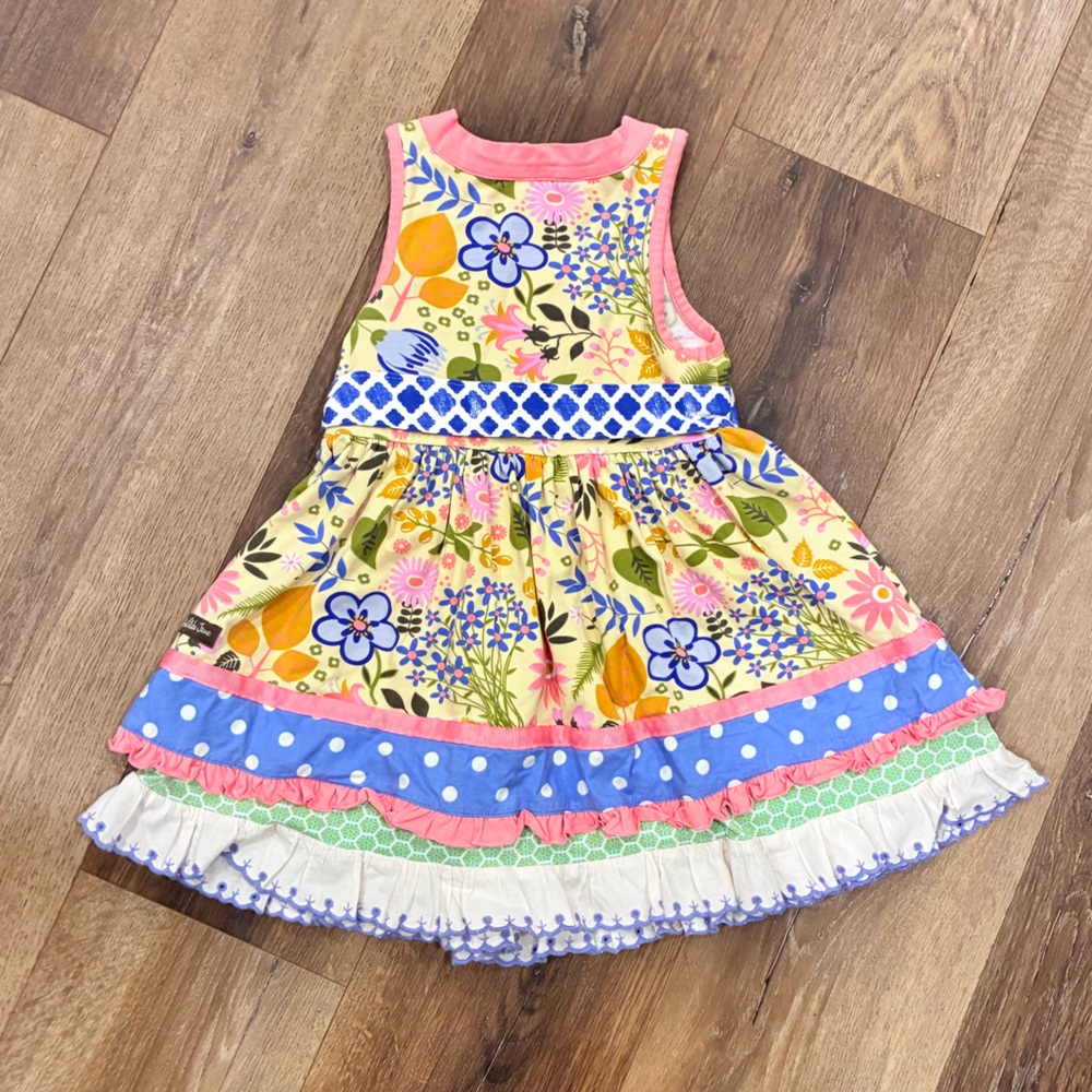Matilda Jane May Day Dress Floral Polka Dot Sleeveless Spring Summer Outfit 4T - Picture 10 of 13